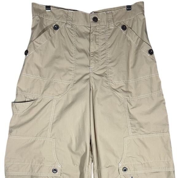 BDG Rih Baggy Cargo Pant NWT Sz 4 Barrel Leg Cotton Elastic Waist 90s Y2K - Picture 9 of 13
